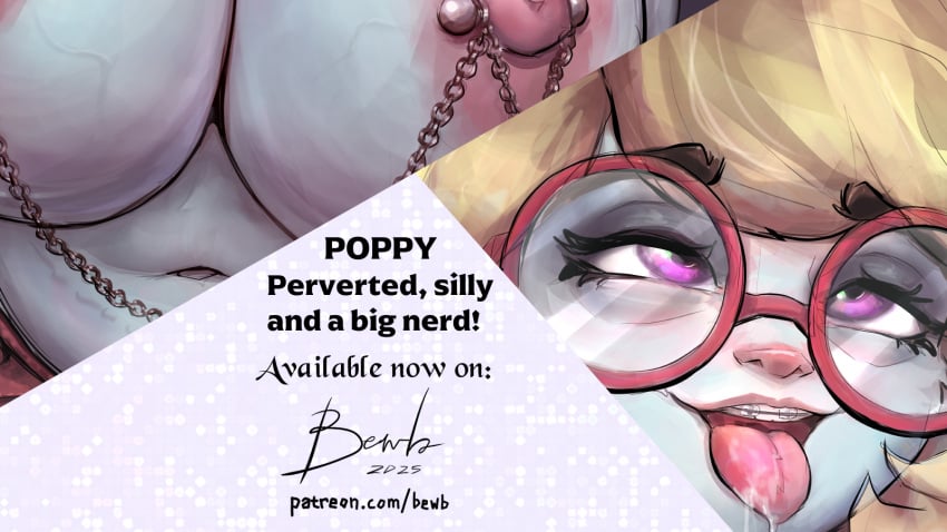 ahe_gao bewbdraws braces cute drooling glasses huge_breasts league_of_legends nerd nerdy_female pierced_nipples poppy saliva shortstack silly tongue_out yordle
