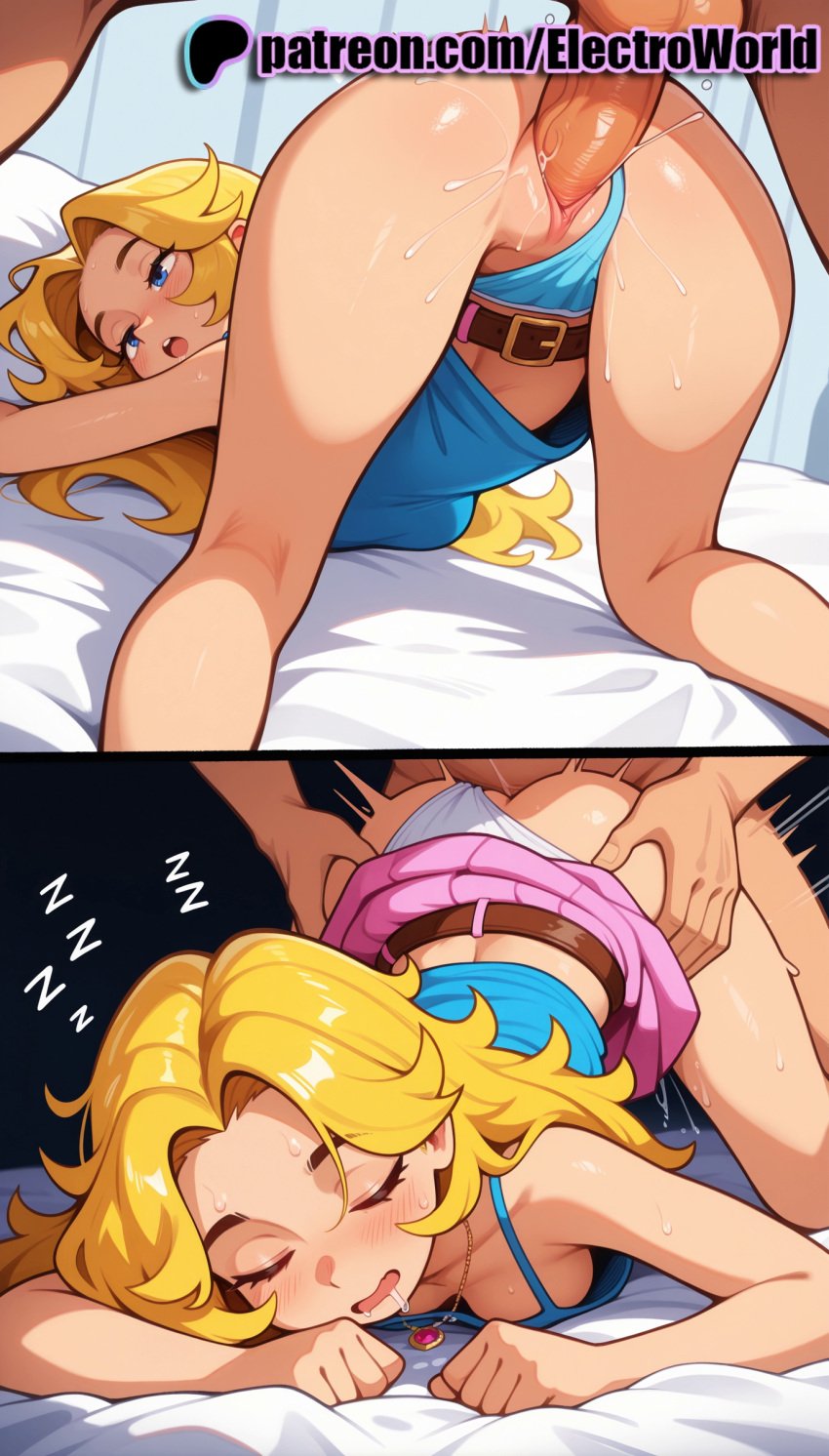 1boy 1girls 2025 ai ai_assisted ai_generated all_fours anime anime_girl anime_style artist_name bed bed_sheet belt big_penis blonde_hair blue_eyes blush breast breasts breasts breasts bust chest clitoral_hood closed_eyes clothed_sex clothing_aside cock crotch cum denim denim_shorts dick doggy_style doggy_style doggystyle_position dripping_pussy drooling earrings electroworld exposed_pussy face_down_ass_up female female_genitalia from_behind from_behind_position fucking genitals haley_(stardew_valley) hi_res high_quality high_resolution highres intercourse jewelry juicy_pussy long_hair love_making on_bed open_mouth panties panties_aside patreon patreon_username penetration penis prone_position pussy pussy_lips pussy_peek rear_entry saliva sex sex_from_behind sexual_intercourse shaved_pussy sheet_grab skirt slit stable_diffusion stardew_valley straight sweat tank_top tight_pussy uncensored uncensored_pussy uncensored_vagina underwear vagina vaginal_penetration vulva watermark wet_pussy