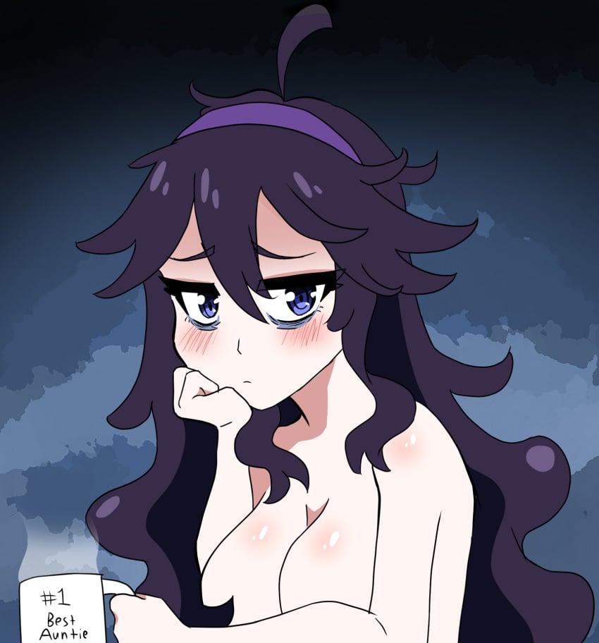 aunt blue_eyes coffee coffee_mug eyebags hextraspectra messy messy_hair milf naked naked_female older_female tired tired_eyes vtuber vtuberfanart