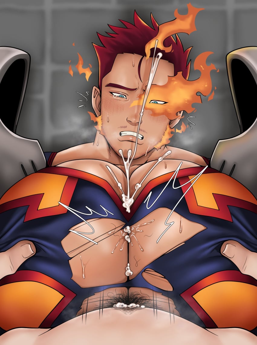 2boys bara bara_tiddies bara_tits barazoku boku_no_hero_academia cum cum_drip cum_on_body cumming cumming_from_paizuri cumshot dominant dominant_male domination endeavor_(my_hero_academia) gay gay_domination gay_male gay_sex male maledom malesub man_boobs my_hero_academia niusesabe paizuri paizuri_lead_by_male pecjob pecs pov pov_male pov_paizuri submissive submissive_male titjob titjob_pov yaoi