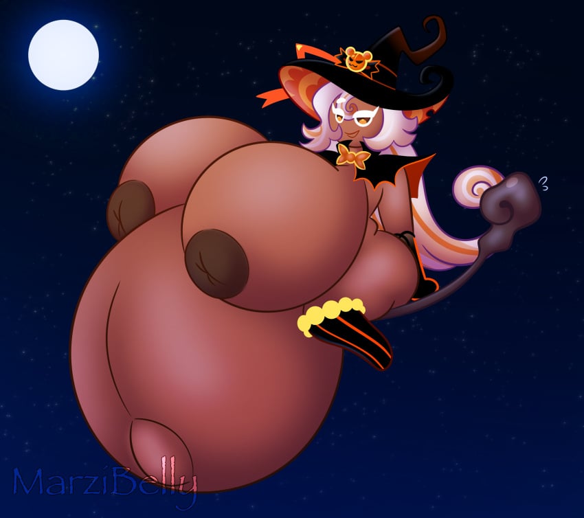 cookie_run_kingdom cursed gigantic_breasts hyper_belly hyper_breasts latte_cookie_(cookie_run) marzibelly pregnant why