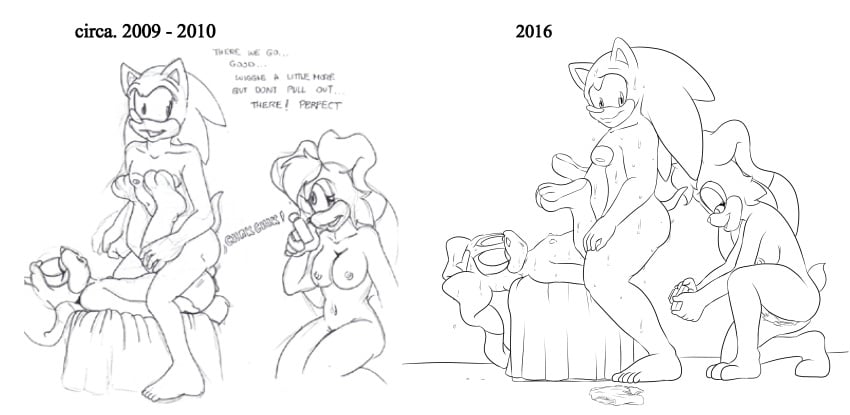 2016 absurd_res age_difference anthro areola aval0nx bad_parenting balls breasts cream_the_rabbit english_text erect_nipples female group hedgehog hi_res lagomorph male mammal mature_female nipples nude penetration pussy rabbit sex sonic_(series) sonic_the_hedgehog text vanilla_the_rabbit