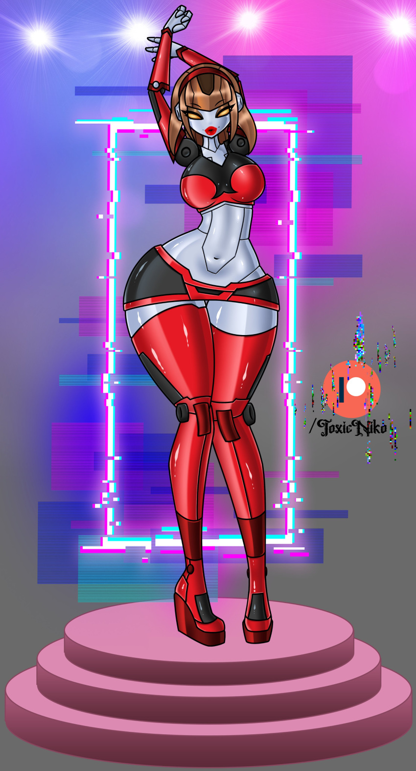 1girls android breasts courtney_gears ratchet_and_clank robot robot_girl thick_thighs toxicniko wide_hips