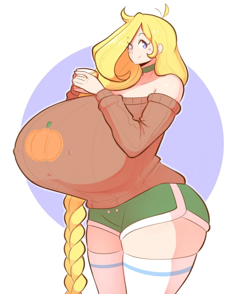 big_ass big_breasts blonde blonde_female blonde_hair braid cassie_(theycallhimcake) gigantic_breasts huge_breasts hyper_breasts large_breasts large_butt massive_breasts mug purple_eyes smile smiling_at_viewer solo solo_female sweater tall_female theycallhimcake