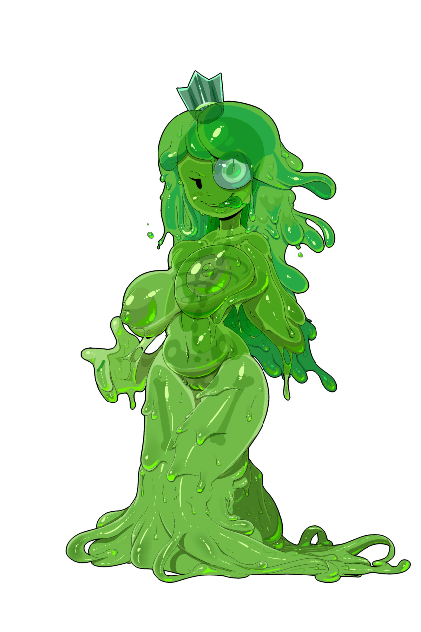 2016 alpha_channel areola big_breasts breasts erect_nipples female full-length_portrait full_length higher_resolution_available huge_breasts monster nipples nude portrait pussy slime slime_princess_(towergirls) solo standing theboogie towergirls