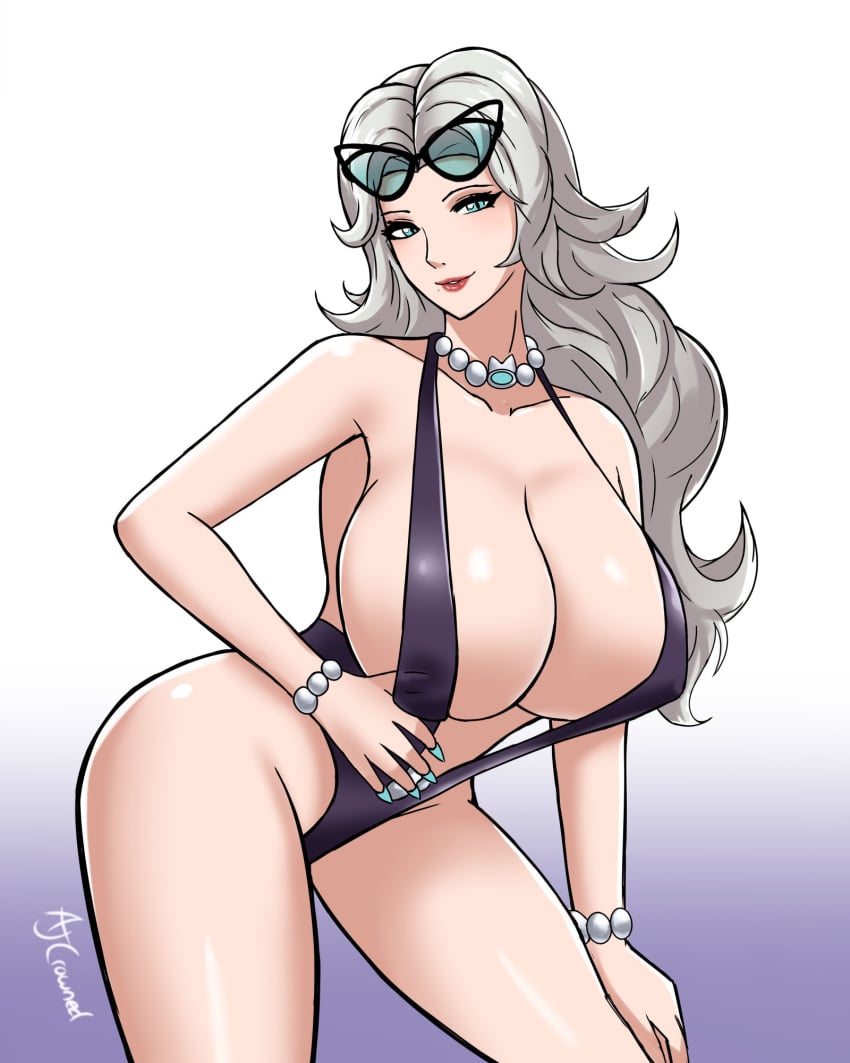 1girls ajcrowned big_ass big_breasts black_cat_(marvel) black_cat_(marvel_rivals) cleavage felicia_hardy female female_only huge_breasts marvel marvel_rivals swimsuit thick_thighs