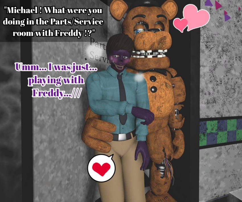 3d 3d_(artwork) after_orgasm after_rape after_sex bear five_nights_at_freddy's five_nights_at_freddy's_2 fnaf freddy_(fnaf) fritz_smith gay human michael_afton no_nude ntr purple_body purple_skin source_filmmaker withered_freddy yuuki_momofox