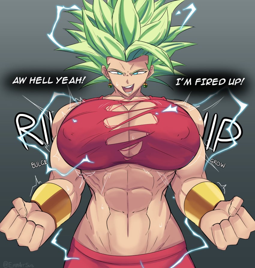 alien alien_girl alien_humanoid big_breasts big_breasts breasts breasts clothed clothed_female dragon_ball dragon_ball_super emmarrgus female kefla kefla_(dragon_ball) light-skinned_female light_skin saiyam saiyan_girl