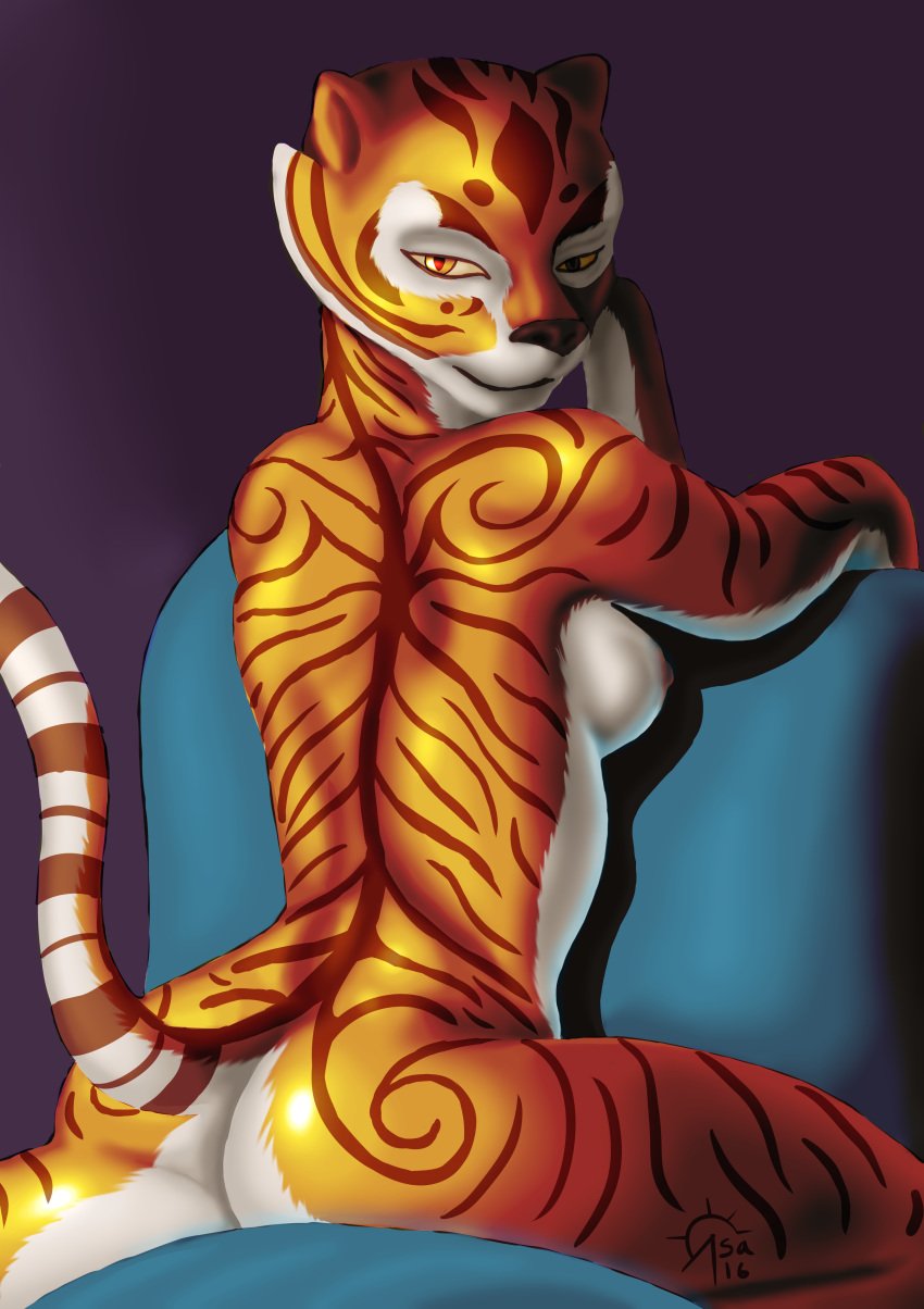 ass chair_straddling female furry kung_fu_panda master_tigress nude sacrificabominat solo