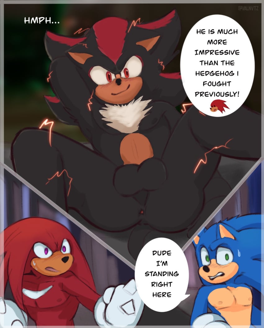 3boys aciidtron anthro anus ballsack blush furry knuckles_the_echidna male_only nsfw original_film paramount_pictures sega shadow_the_hedgehog sonic_(series) sonic_the_hedgehog sonic_the_hedgehog_(film) sonic_the_hedgehog_(series) sonic_the_hedgehog_3_(film) spread_legs