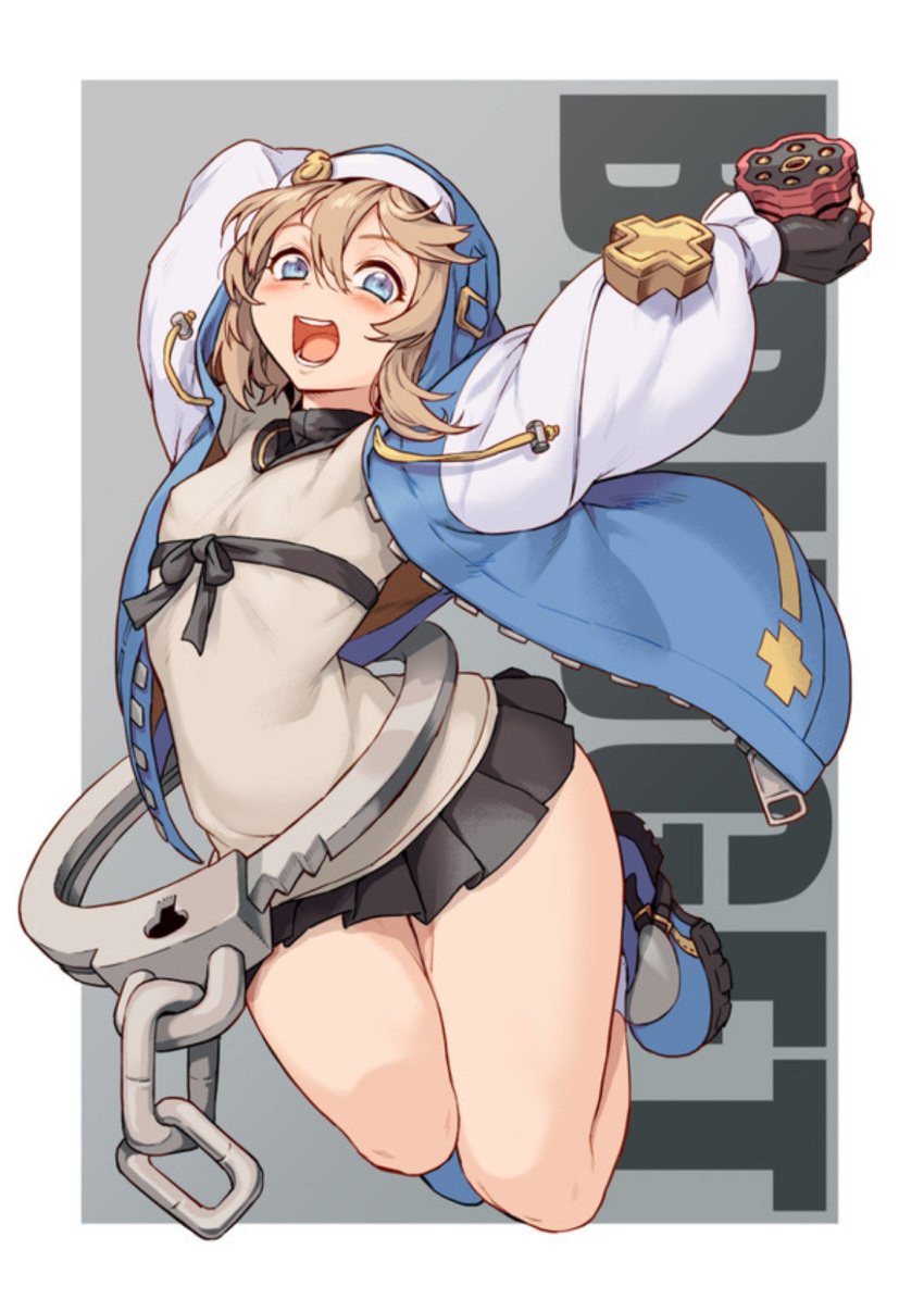 1boy 1femboy alternate_version_available bridget cute erect_nipples_under_clothes femboy guilty_gear guilty_gear_strive jairou male_only no_visible_genitalia otoko_no_ko thick_thighs thighs trap xil