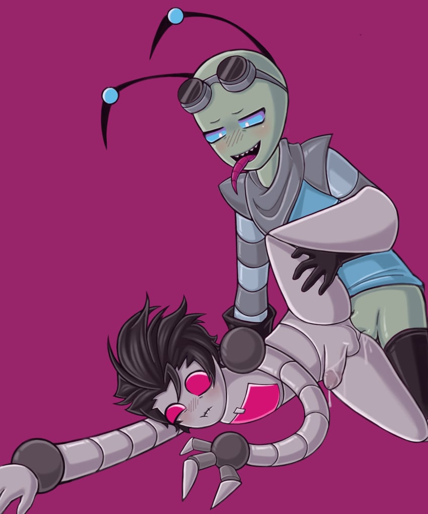 gir gir_(invader_zim) invader_zim nickelodeon non-human non-human_only skinny swap zagir zim zim_(invader_zim)