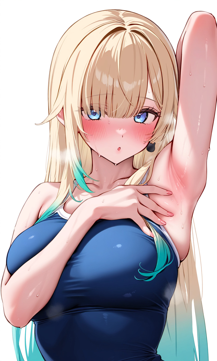 1female 1girls :o ai_generated aizawa_ema armpits big_breasts breasts commentary_request english_commentary female female_focus female_only hd hi_res highres light-skinned_female light_skin mixed-language_commentary simple_background solo solo_female solo_focus very_high_resolution virtual_youtuber vspo! vtuber