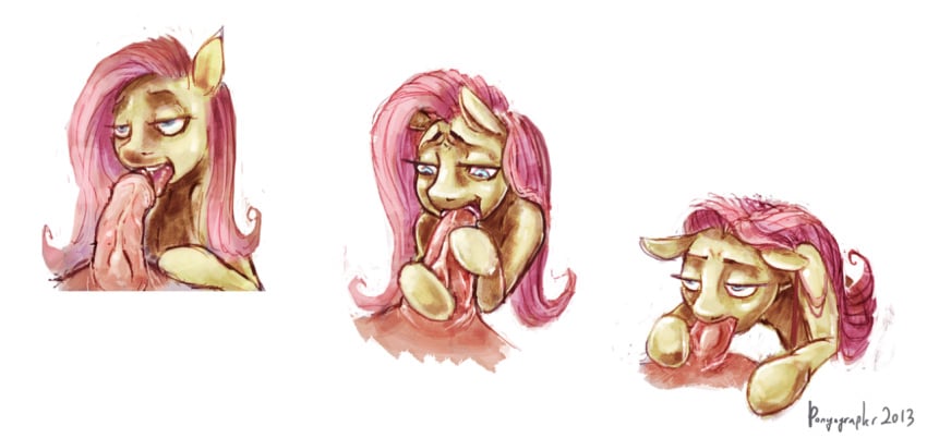 fluttershy_(mlp) furry graphographer my_little_pony oral penis pony ponyographer straight_hair