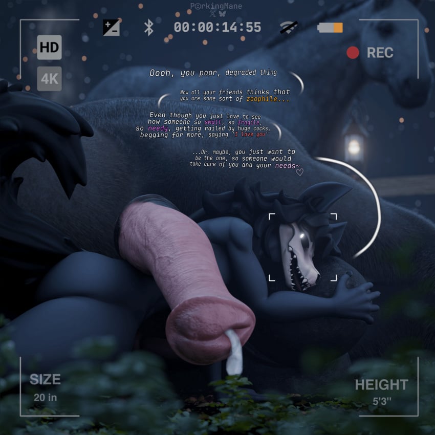 1:1 2025 3d absurd_res animal_genitalia animal_penis anthro anthro_on_feral balls balls_in_face begging big_balls big_penis black_body black_fur black_hair bodily_fluids bone breath camera_hud camera_overlay camera_view canid canine canine_genitalia canine_penis canis crouching cum da.nilkaz_(modeler) degradation dialogue digital_media_(artwork) dripping duo equid equine equine_genitalia equine_penis erection face_in_balls face_on_balls farm femboy feral flaccid fur genital_fluids genitals glowing glowing_eyes hair hand_on_balls hi_res holding_penis horse imminent_sex knot leaking_precum looking_at_viewer lying mal0 male male/male malo mammal monster night nude open_mouth penis penis_on_body porkingmane precum precum_drip precum_string raised_tail scp-1471 scp-1471-a scp-1471-a_(da.nilkaz) scp_foundation size_difference skull skull_head smug smug_face smug_grin solo_focus tail talking_to_viewer teasing text tongue tongue_out vein veiny_penis watermark zoophilia