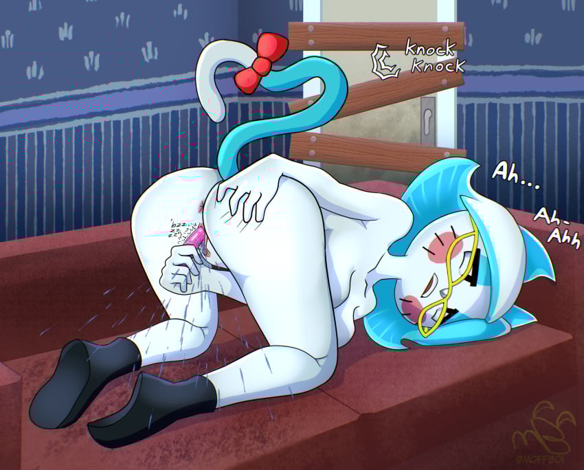 1girls 2025 4_fingers anthro anus ass ass_up black_iris blue_hair blush bow_on_tail breasts casual_nudity cat_ears cat_tail couch couch_masturbating digital_drawing_(artwork) digital_media_(artwork) female female_focus female_only glasses grabbing_own_ass highres karen_(smg4) karen_katphish knocking knocking_on_door masturbation moaning moaning_in_pleasure moffboi nude nude_female on_couch sex_toy shoes_only sideboob smg4 solo solo_female solo_focus spread_legs squirting tail twitter_link vagina vibrator vibrator_in_pussy whiskers white_body white_fur white_hair yellow_glasses