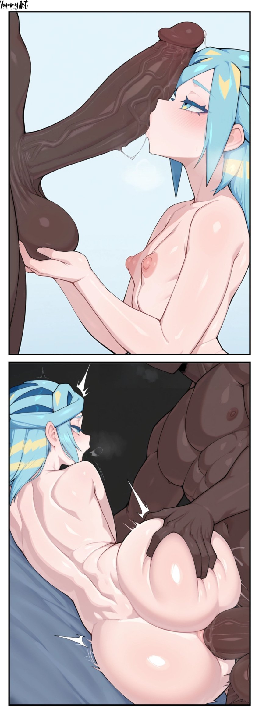 2boys ai_generated anal anal_sex anus ass ass_grab dark-skinned_male dark_skin faceless_male femboy gay grusha_(pokemon) kissing_penis large_ass large_penis light-skinned_male light_skin male male_only nintendo nude nude_male penis pokemon sex testicles wide_hips yaoi yummyart