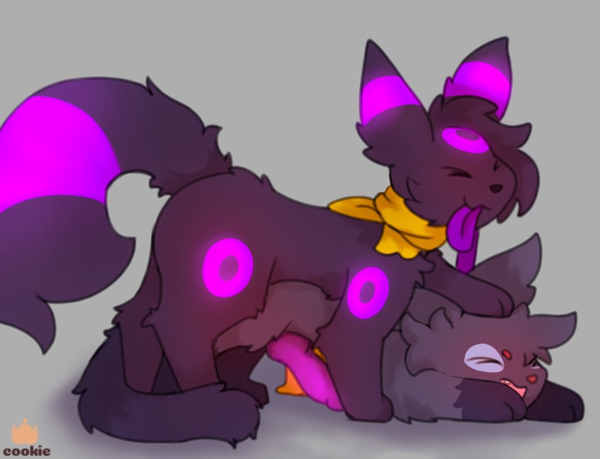 anal anal_sex animal_genitalia animal_penis black_body black_fur canine_genitalia canine_penis closed_eyes collar domestic_cat eeveelution feeling_pleasured felid feline felis feral feral_on_feral feral_penetrated feral_penetrating feral_penetrating_feral fur generation_2_pokemon genitals glitch_(umbreon) hi_res knot kronos_the_cookie leash leashed_collar male male/male male_penetrated male_penetrating male_penetrating_male mammal markings multicolored_body nintendo open_mouth paws penetration penis pokemon pokemon_(species) purple_penis scarf sex solarflare_(anothercat) striped_markings striped_tail stripes tail tail_markings two_tone_body umbreon yellow_scarf
