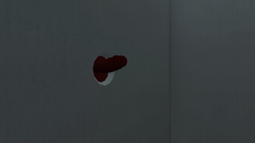 demon demon_boy erect_penis femboy glory_hole incubus penis penis_through_hole plain_background red_skin solo solo_male vrcfemboy vrchat vrchat_avatar