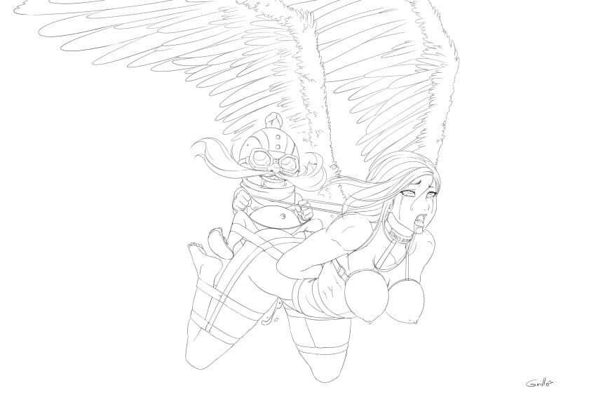 ahe_gao angel corki female grillo kayle league_of_legends line_art male