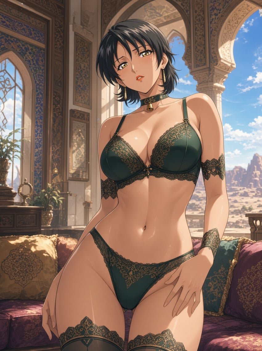 ai_generated arabian bible_black bra minase_yukiko panties