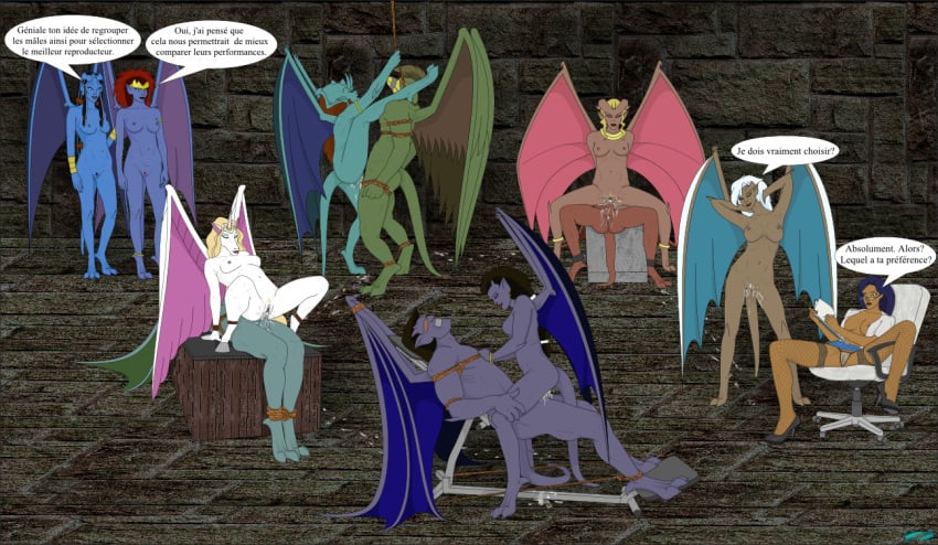 4boys 6+girls 8girls angela_(gargoyles) blue-skinned_female blue-skinned_male blue_skin bondage bound breasts broadway_(gargoyles) brooklyn_(gargoyles) clothing cum cum_inside dark-skinned_female dark_skin delilah_(gargoyles) demona desdemona_(gargoyles) disney domination elisa_maza fab3716 father_and_daughter female femdom fishnets footwear french_text gargoyles goliath_(gargoyles) green-skinned_male green_skin griff_(gargoyles) group high_heels human humanoid incest legwear male malesub mammal mother_and_daughter multiple_boys multiple_girls multiple_subs nipples nude obsidiana ophelia_(gargoyles) orgy pussy restrained reverse_cowgirl_position reverse_rape rope_bondage secretary stockings submissive una_(gargoyles) unicorn_humanoid white-skinned_female white_skin