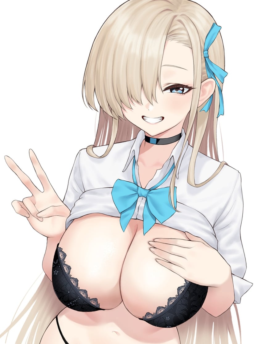 1girls 2d 2d_(artwork) 2d_artwork asian asian_female asian_girl asuna_(blue_archive) background bare_belly bare_hands bare_hips bare_navel bare_shoulders bare_skin belly belly_button big_boobs big_breasts black_bra black_choker black_lingerie black_panties black_underwear blank_background blonde blonde-haired_female blonde_eyebrows blonde_female blonde_hair blonde_hair_female blue-eyed_female blue_archive blue_bowtie blue_eyes blue_hair_ribbon blue_hair_tie blue_ribbon bowtie bra breasts busty busty_female busty_girl busty_teen busty_teenager choker cleavage clothes clothes_aside digital digital_art digital_drawing digital_drawing_(artwork) digital_media digital_media_(artwork) drawing elbows exposed exposed_belly exposed_hips exposed_navel exposed_shoulders exposed_skin eye-level_view eyebrows_hidden_by_hair fanart female female_focus female_only fingers from_front front_view grin grinning grinning_at_viewer hair_between_eyes hair_covering_eye hair_over_eye hair_over_one_eye hair_ribbon hair_tie half_naked half_nude hand_on_breast hand_on_chest hand_on_own_breast hand_on_own_chest hi_res high_res high_resolution highres huge_boobs huge_breasts japanese japanese_female japanese_girl lace-trimmed_bra lace-trimmed_underwear lace_bra lace_underwear laced_bra laced_underwear large_boobs large_breasts lingerie lingerie_bra lip_gloss lips lipstick long_hair looking_at_viewer lower_body_out_of_frame monotone_background naked naked_female naked_woman navel no_halo nude nude_female nudity one_color_background panties parted_bangs parted_lips partially_undressed peace_sign pink_lips pink_lipstick plain_background plump_breasts portrait ribbon semi_nude shirt shirt_aside shoulders sign smile smiley_face smiling smiling_at_viewer solid_color_background solo standing teen_girl teenage_female teenage_girl teenage_tits teenager top_view topwear topwear_aside touching_breast touching_chest underwear upper_body v v_sign white_background white_clothes white_shirt white_topwear wide_hips yellow-haired_female yellow_eyebrows yellow_hair young_female young_woman yukimune