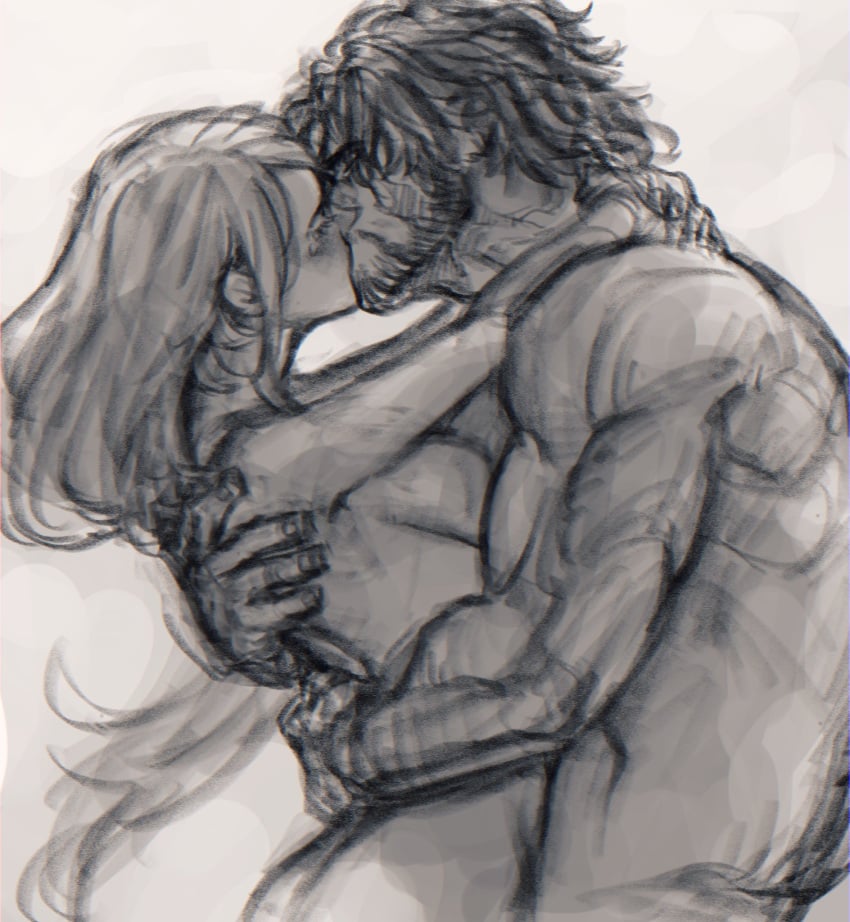 1boy1girl 1girl 1girl1boy 1girls 2d 2d_(artwork) artist_request boobs boobs_out clive_rosfield female final_fantasy final_fantasy_xvi jill_warrick nude nude_female sex silver_hair square_enix