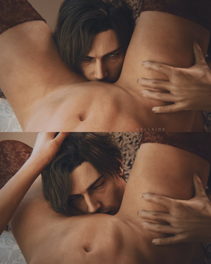 1boy 1girls 3d ada_wong ada_wong_(adriana) artist_name bedroom brown_hair detailed_background dilf eating_pussy eye_contact eyes_closed facial_hair female female_pov hand_in_hair hand_on_head hand_on_head_cunnilingus hell4ide leon_scott_kennedy light-skinned_female light-skinned_male light_skin male male/female mature_male multiple_images older_male oral oral_sex pov_cunnilingus pov_eye_contact pov_female resident_evil resident_evil_4 resident_evil_4_remake resident_evil_9:_requiem short_hair stubble taker_pov thick_thighs thigh_grab thigh_highs thighhighs toned_stomach watermark