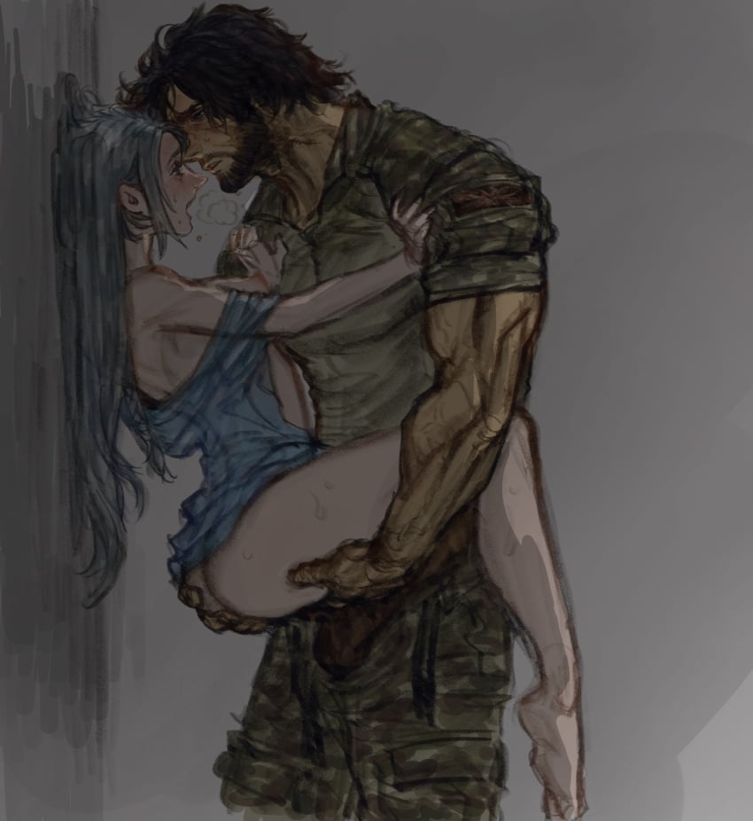 1boy1girl 1girl 1girl1boy 1girls 2d 2d_(artwork) artist_request barefoot clive_rosfield feet female final_fantasy final_fantasy_xvi jill_warrick sex silver_hair square_enix