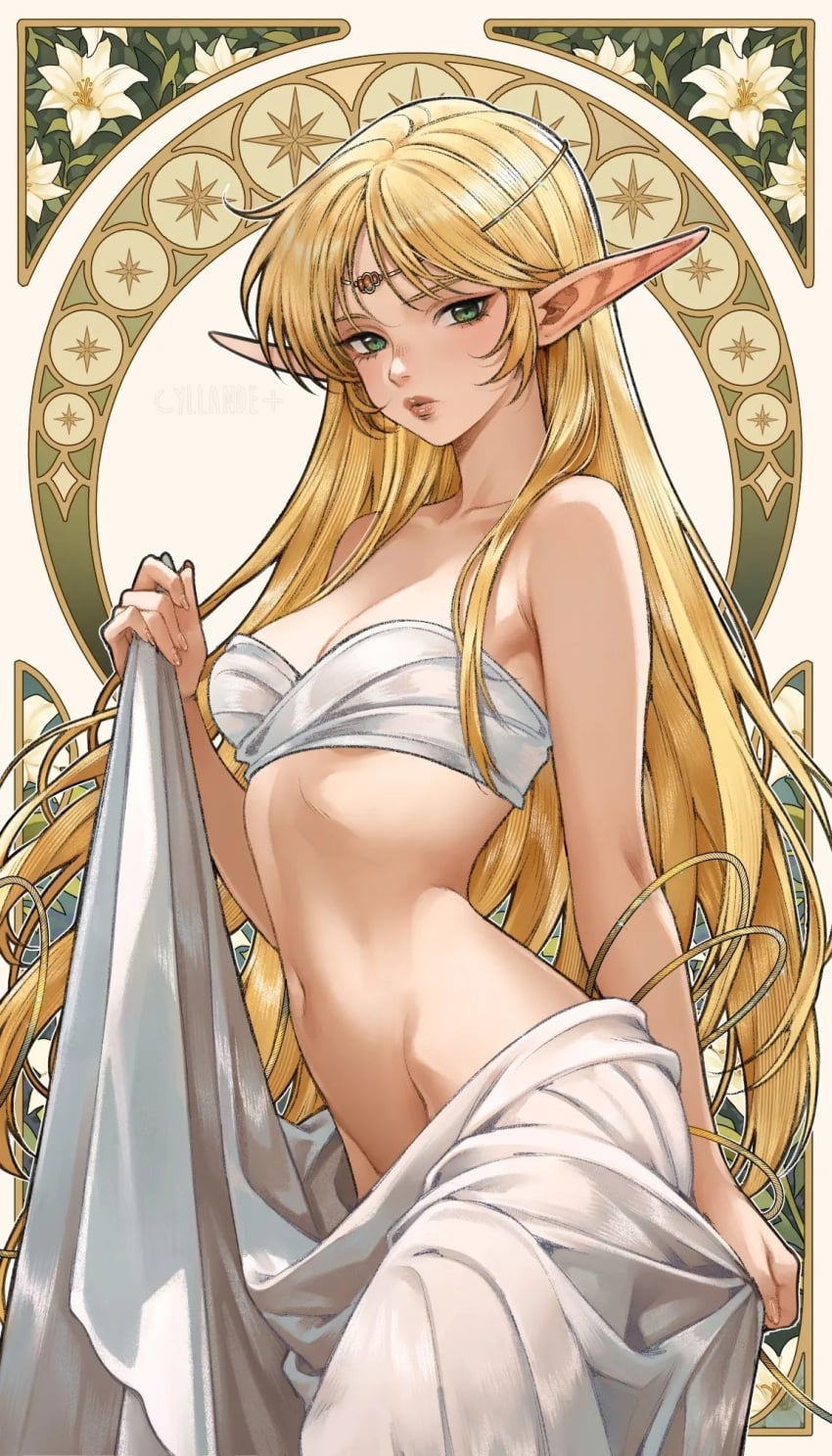 1girls 2d 2d_(artwork) 2d_artwork bare_arms bare_belly bare_chest bare_hands bare_hips bare_midriff bare_navel bare_shoulders bare_skin belly belly_button blonde blonde-haired_female blonde_eyebrows blonde_female blonde_hair blonde_hair_female breasts cleavage collarbone digital digital_art digital_drawing digital_drawing_(artwork) digital_media digital_media_(artwork) drawing elf elf_ear elf_ears elf_female elf_girl exposed exposed_arms exposed_belly exposed_chest exposed_hips exposed_midriff exposed_navel exposed_shoulders exposed_skin eye-level_view female female_elf female_focus female_only fingernails fingers fit_female from_side green-eyed_female green_eyes hair_ornament half_naked half_nude head_tilt inguinal_crease inguinal_ligament knees_out_of_frame lean_figure linea_alba lip_gloss lips lipstick long_hair looking_at_viewer looking_sideways looking_to_the_side midriff naked naked_female naked_woman narrow_waist navel nude nude_female nudity oc original original_art original_artwork original_character original_female_character parted_bangs partially_undressed petite petite_body petite_breasts petite_female petite_girl petite_tits pink_lips pink_lipstick pointy_ears portrait ribcage ribs semi_nude shoulders side_view skinny skinny_female skinny_girl skinny_waist slender_body slender_waist slim_female slim_waist small_boobs small_breasts small_tits small_waist solo standing stomach thin_female thin_waist tilted_head tiny_breasts tiny_tits top_view upper_body yellow-haired_female yellow_eyebrows yellow_hair yiiande