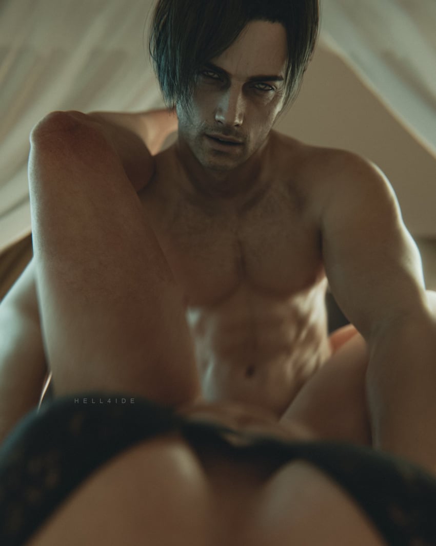 1boy 1girls 3d abs artist_name bedroom big_breasts big_pecs bottomless bottomless_female bra bra_only brown_hair chest_hair detailed_background dilf facial_hair female female_pov hell4ide leg_over_partner's_shoulder leg_over_shoulder leglock leon_scott_kennedy light-skinned_female light-skinned_male light_skin male male/female mature_male missionary missionary_position missionary_sex muscular muscular_arms muscular_male muscular_shoulders naked naked_male nude nude_male obliques older_male one_leg_up pov_female resident_evil resident_evil_9:_requiem short_hair stubble taker_pov vaginal vaginal_penetration vaginal_sex watermark