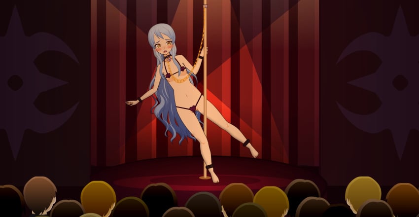 1girls 6+boys alternate_hairstyle arkelkaret ass_visible_through_thighs audience azura_(fire_emblem) bare_arms bare_legs bare_midriff bare_shoulders barefoot blue_hair blush breasts captured chain_leash chains collar dancer dancing embarrassed female female_focus femsub fire_emblem fire_emblem_fates heart heart_bikini heart_lock humiliation leash leg_up legs light light_blue_hair lock long_hair male micro_bikini midriff multiple_boys navel nintendo open_mouth ozkar000 pole pole_dancing revealing_clothes shoulders sideboob slave small_breasts solo_focus spoils_of_war story_at_source underboob very_long_hair yellow_eyes