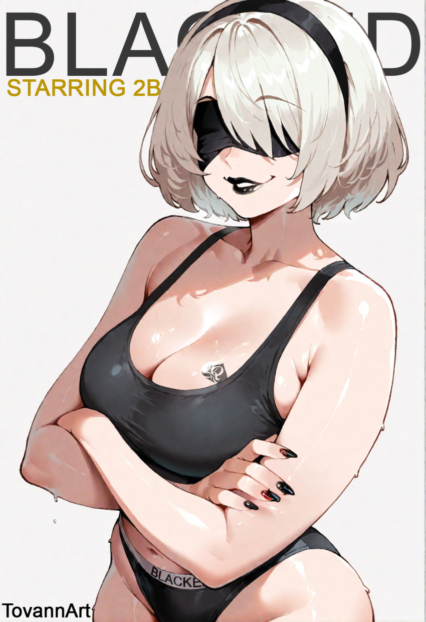 Yorha 2b (Blacked) Rule 34 Image