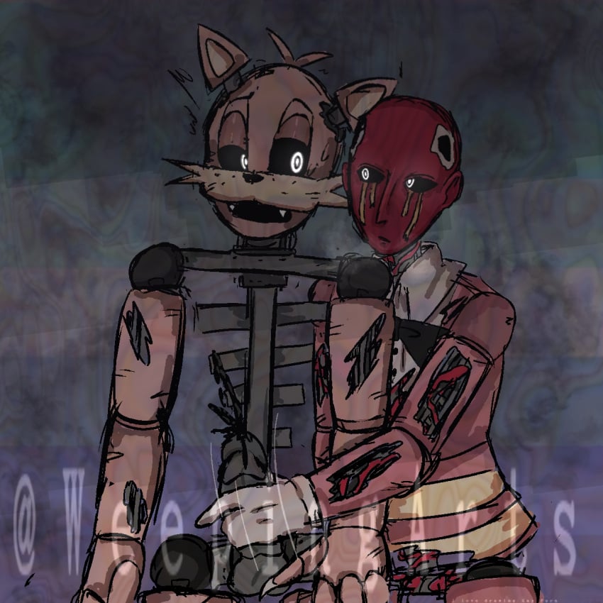 animatronic artist_logo artist_name corpse five_nights_at_freddy&#039;s gay handjob jerkingoff_another jolly jolly_3 jolly_3_chapter_2 male/male male_only weepingarts withered_george(jolly_3) withered_jolly(jolly_3)