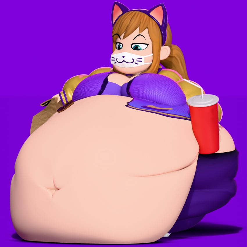 a_hat_in_time blank_background fat hat_kid morbidly_obese obese