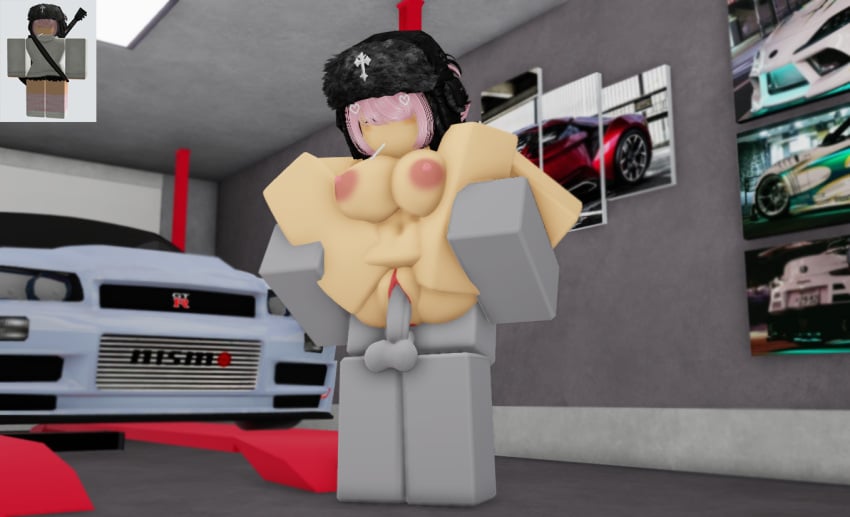 1boy 1girls 3d areolae balls big_breasts breasts carrying carrying_another carrying_partner carrying_position dummy_(roblox) faceless full_nelson full_nelson_(legs_held) full_nelson_vaginal legs legs_apart legs_held_open legs_over_head legs_up ninjashyper2 nipples nude penis public public_sex pussy reference_image roblox roblox_avatar robloxian self_upload shop tagme