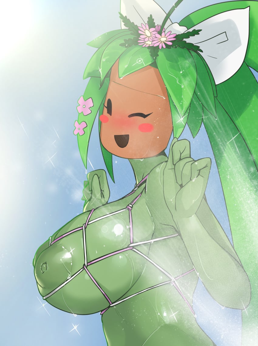 1girls blaster_master blaster_master_zero breasts female female_only huge_breasts kanna_(blaster_master) looking_at_viewer md-thetest mdthetest mob_face plantie solo