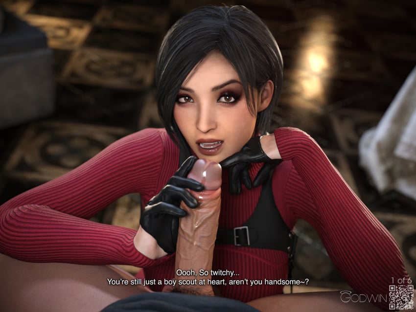 1boy 1boy1girl 1girl 3d ada_wong asian asian_female big_cock big_dick big_penis black_hair bottomless bottomless_male brown_eyes caption clothed clothed_female clothed_female_nude_male cock comic dialogue dick eye_contact gloves godwin holding holding_penis leon_scott_kennedy light-skinned_female light-skinned_male light_skin male/female neroxliv page_1 penis pov pov_eye_contact precum precum_drip precum_on_penis pubic_hair resident_evil resident_evil_4 resident_evil_4_remake short_hair stroking_penis subtitled tagme talking talking_to_viewer teasing teasing_penis teasing_viewer veiny_penis