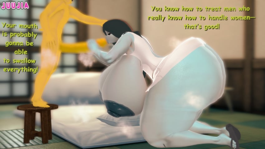 1boy 1girls 3d 3d_(artwork) 3d_model adventure_time alternate_breast_size dog english english_text gray_hair_female gray_skin grey_body huge_breasts jake_the_dog juujia koikatsu large_breasts marceline marceline_abadeer marceline_the_vampire_queen sucking sucking_penis vampire vampire_girl watermark yellow_body yellow_skin