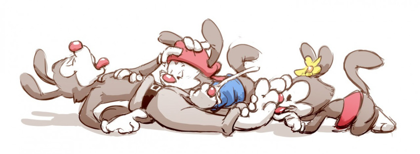 animaniacs anthro armpits bisexual brother brother_and_sister brothers cum cumshot dot_warner ejaculation female foot_fetish foot_lick furry group group_sex handjob incest licking male mammal orgasm paws sex sibling sister threesome tongue tongue_out wakko_warner yakko_warner yamamoto