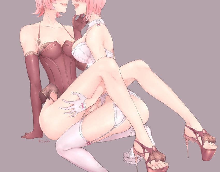 ace_of_diamond feet high_heels kominato_haruichi kominato_ryousuke pink_hair riinia tagme toes