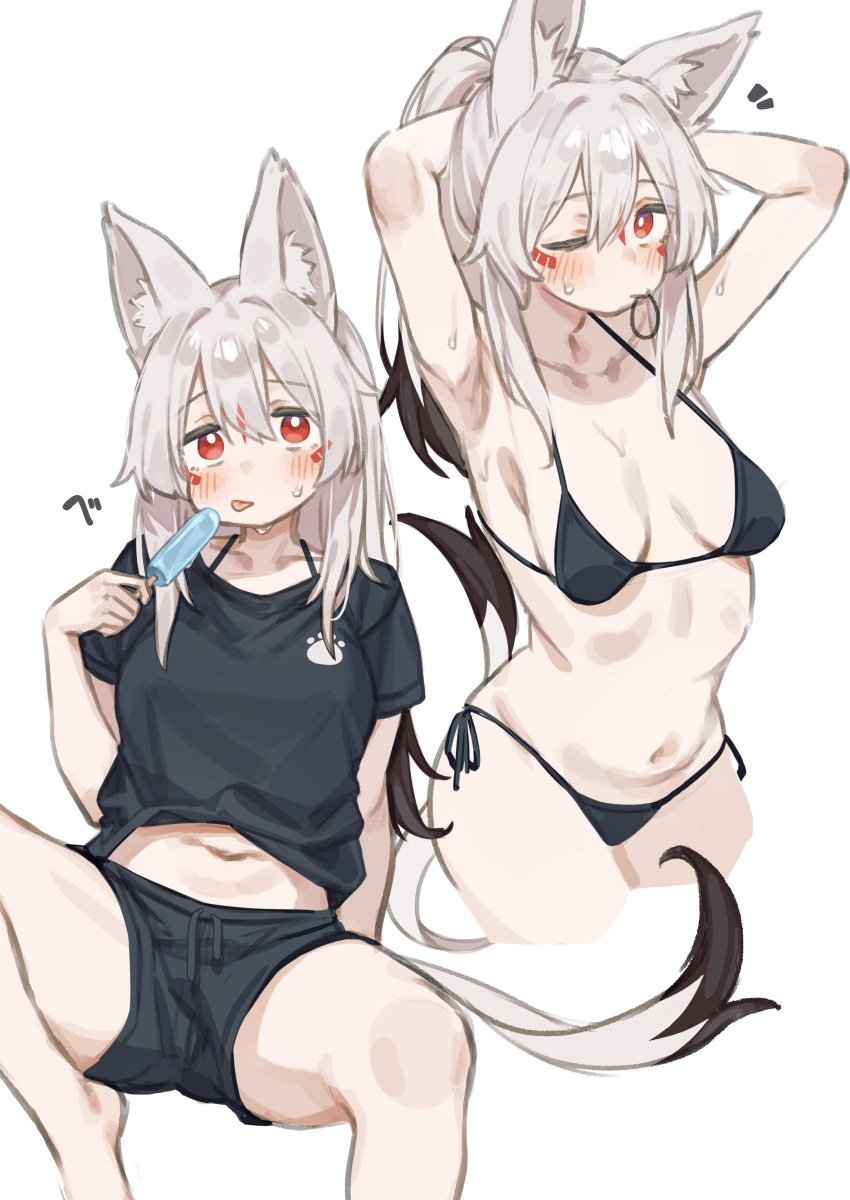 1girls almost_naked almost_nude animal_ear_fluff animal_ears animal_tail arm_behind_back arm_support arm_up armpit armpit_crease armpit_focus armpit_peek armpits arms_up bare_armpits bare_arms bare_belly bare_chest bare_hands bare_hips bare_legs bare_midriff bare_navel bare_shoulders bare_skin bare_thighs belly belly_button bikini bikini_bottom bikini_only bikini_top black_bikini black_bikini_bottom black_bikini_only black_bikini_top black_clothes black_shorts black_string_bikini black_swimsuit black_swimwear black_t-shirt black_topwear blush blush_face blush_lines blushed_face blushing_at_viewer blushing_face blushing_female breasts breasts_apart character_request cleavage clothes collarbone copyright_request dot_nose elbows exposed_armpits exposed_arms exposed_belly exposed_chest exposed_hips exposed_legs exposed_midriff exposed_navel exposed_shoulders exposed_skin exposed_thighs eye_closed eyebrows_visible_through_hair fair_skin female female_focus female_naked female_only fingers green_happy000 groin hair_between_eyes hairless_armpits hand_behind_back hand_behind_head hand_up hands_behind_head hands_up high_resolution highres hourglass_figure ice_cream lean_body lean_figure legs legs_apart legs_spread light-skined_female light-skinned light-skinned_female light_skin light_skin_female light_skinned light_skinned_female long_hair looking_at_viewer medium_breasts midriff mostly_nude naked naked_female naked_woman narrow_waist navel nearly_nude nude nude_female nudity one-eye_closed one_eye_closed one_eye_open petite petite_body petite_female petite_girl popsicle practically_nude red_eyes red_eyes_female sexy_armpits shaved_armpits shorts shoulders side-tie_bikini silver_hair silver_hair_female simple_background sitting slender_body slender_waist slim_girl slim_waist smooth_armpits smooth_skin solo spread_legs spreading_legs spreading_thighs standing string_bikini sweat sweatdrop sweating sweaty sweaty_armpit sweaty_armpits sweaty_arms sweaty_body sweaty_breasts sweaty_face swimsuit swimwear t-shirt thick_thighs thighs thin_waist tongue tongue_out topwear tying_hair upper_body v-line wet wet_armpit wet_armpits wet_arms wet_body wet_breasts wet_face white_background white_eyebrows white_hair white_hair_female wide_hips