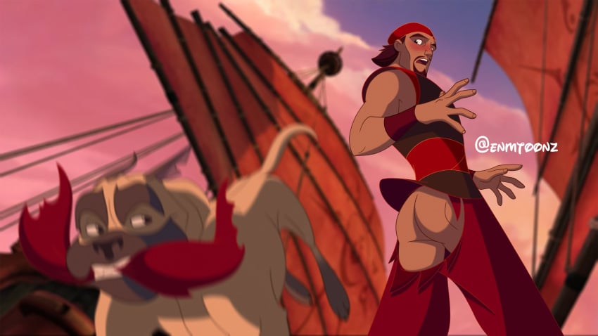 ass ass_focus dreamworks dreamworks_animation dreamworks_pictures enmtoonz male male_only sinbad sinbad:_legend_of_the_seven_seas solo_male