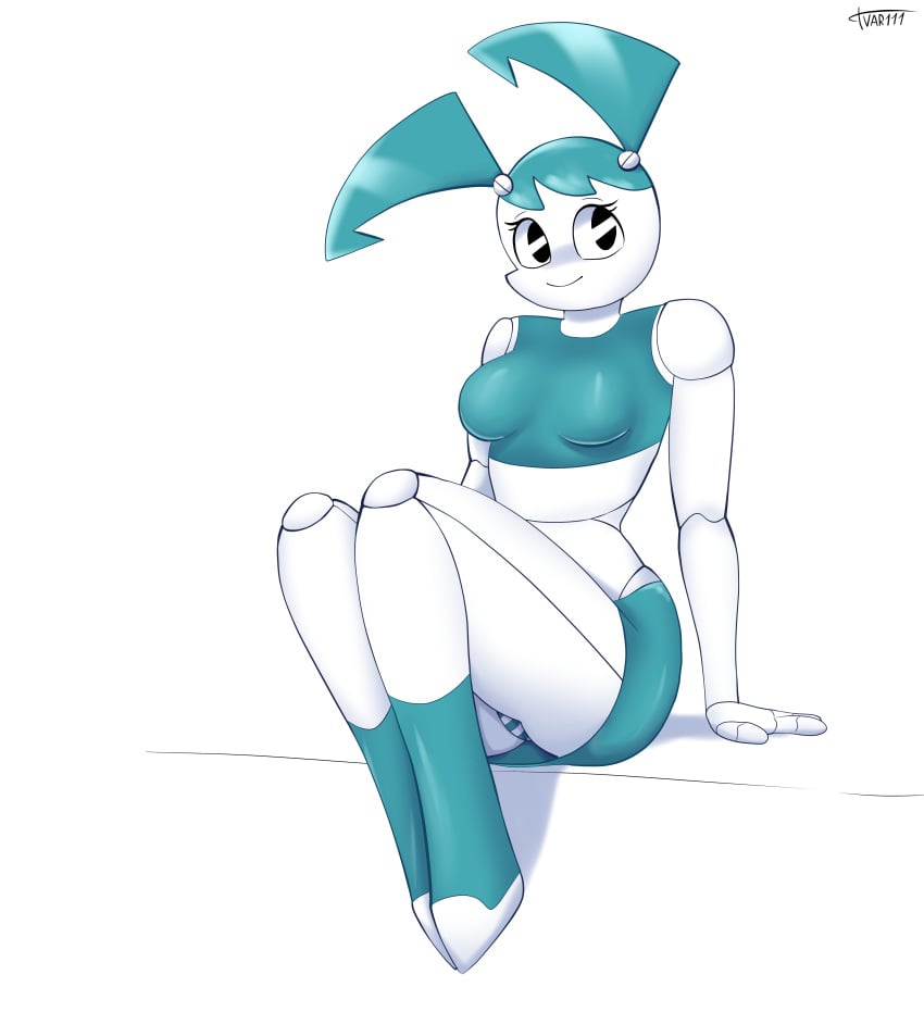 jenny_wakeman legs_up looking_away my_life_as_a_teenage_robot panties robot robot_girl robot_humanoid sitting skirt skirt_up smile smiling tagme tvar111 visible_underwear xj-9