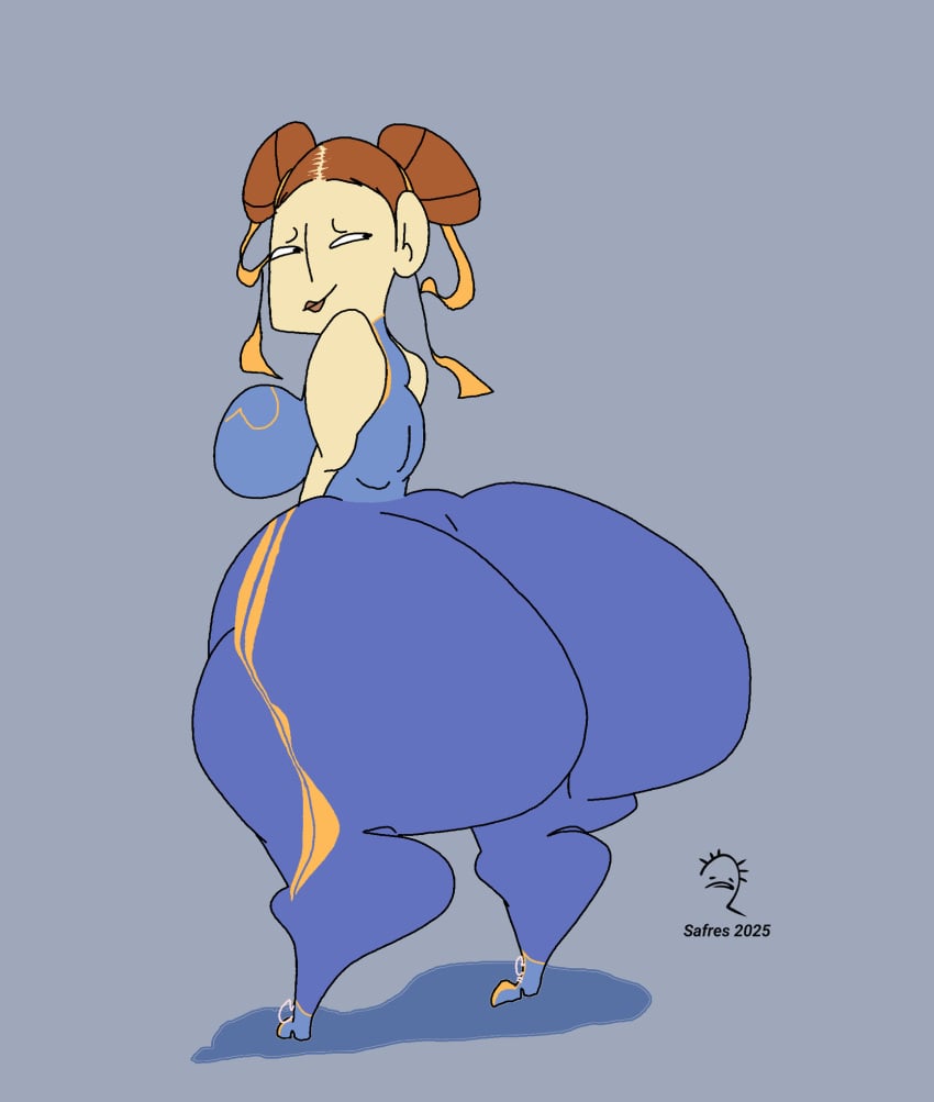 ass ass_focus big_ass big_breasts big_butt blue_dress blue_outfit bowtie breasts brown_hair bun_hair capcom chinese chinese_clothes chinese_female chun-li chun-li_(fortnite) dat_ass double_bun female female_only gigantic_ass hair hair_bun hair_ornament hips hips_wider_than_shoulders huge_ass huge_breasts huge_hips looking_away safres_0 street_fighter thick_thighs thighs thighs_bigger_than_head thighs_bigger_than_torso voluptuous voluptuous_female wide_hips