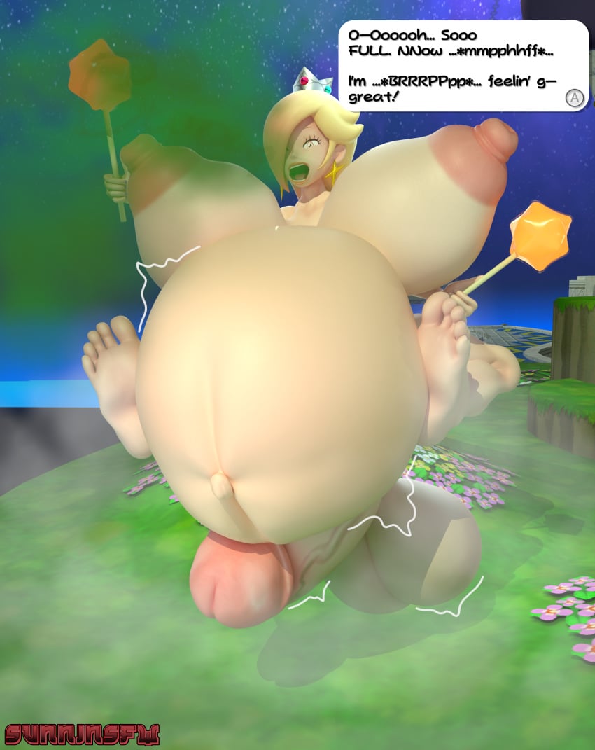 1futa 3d big_belly big_breasts big_hips big_nipples big_penis big_thighs bloated bloated_belly blonde_hair breasts burp burping corrupted corruption dialog dialogue dialogue_bubble futa_only futanari hungry_luma intersex mario_(series) nintendo nipples obese_female penis princess_rosalina stuffed_belly stuffing sunninsfw super_mario_bros. super_mario_galaxy voluptuous voluptuous_futa voluptuous_futanari