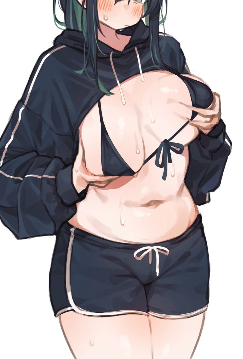 1girls bare_belly bare_chest bare_hands bare_legs bare_midriff bare_navel bare_skin bare_thighs belly belly_button black_coat black_hair black_hair_female black_jacket black_shorts black_topwear breasts cleavage coat curvaceous curvaceous_body curvaceous_female curvaceous_figure curvaceous_hips curvaceous_thighs curvy curvy_body curvy_female curvy_figure curvy_hips curvy_thighs dot_nose exposed_belly exposed_chest exposed_legs exposed_midriff exposed_navel exposed_skin exposed_thighs fair_skin female female_focus female_naked female_only fingers green_happy000 half_naked half_nude high_resolution highres hourglass_figure jacket large_breasts lean_body lean_figure legs light-skined_female light-skinned light-skinned_female light_skin light_skin_female light_skinned light_skinned_female long_hair midriff naked naked_female naked_woman narrow_waist navel nude nude_female nudity original original_art original_artwork original_character partially_naked semi_nude shorts simple_background slender_body slender_waist slim_girl slim_waist smooth_skin solo standing sweat sweatdrop sweating sweaty sweaty_belly sweaty_body sweaty_breasts sweaty_face sweaty_legs sweaty_thighs thick_thighs thighs thin_waist topwear upper_body v-line wet wet_belly wet_body wet_breasts wet_face wet_legs wet_thighs white_background wide_hips