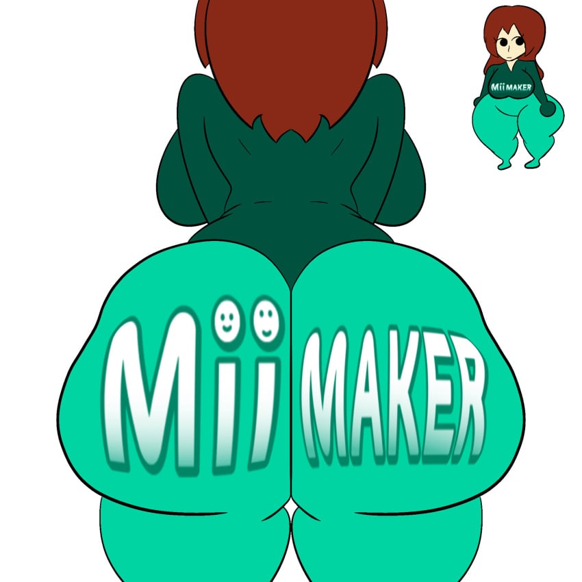 1girls ass_focus ball_hands big_ass big_breasts brown_hair clothed color colored curvy curvydoodles female female_only front_view fully_clothed huge_ass light-skinned_female light_skin line_art logo_on_clothing logo_on_pants logo_on_shirt looking_at_viewer mii mii_gunner mii_gunner_(smash_4) mob_face nintendo no_background no_sex no_shading rear_view simple_background solid_color_background super_smash_bros. super_smash_bros._for_nintendo_3ds_and_wii_u teal_pants thick_thighs tight_clothing white_background