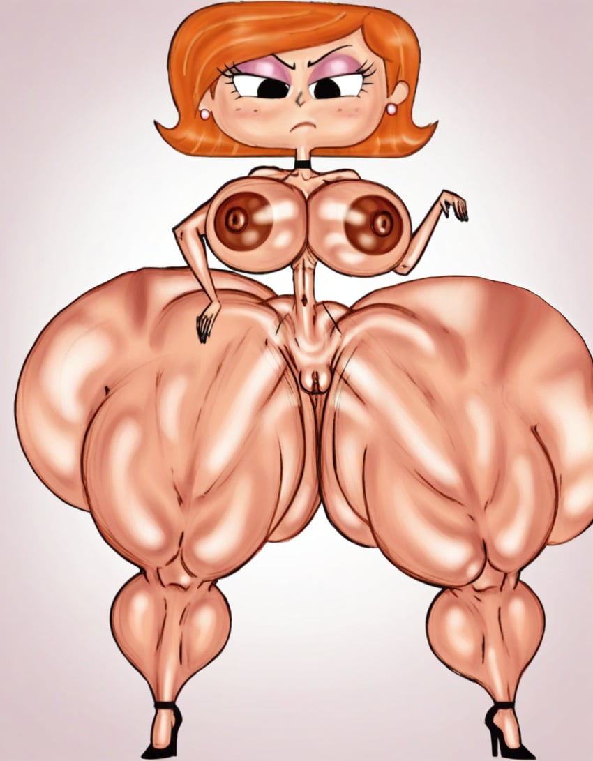 ai_generated areolae bad_anatomy big_ass big_butt bimbo black_eyes bottom_heavy cartoon_network colossal_ass colossal_thighs debbie_turnbull debs_turnbull dxoz_(style) gigantic_ass gigantic_thighs huge_ass huge_boobs huge_breasts huge_thighs makeup mature_female milf naked nipples nude orange_hair pointer_warrior_ai ridiculous_fit robotboy square_head thick_ass thick_thighs vagina what